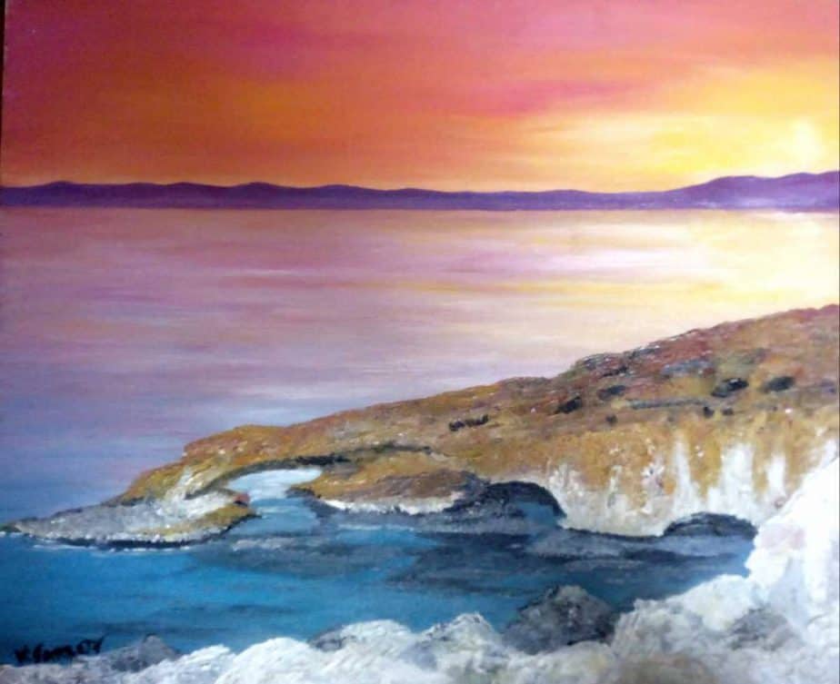 Painting of Sunset in Cyprus