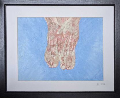 Hands and Feet Original painting by artist Ali Howell. Abstract art of hands and feet, gift ideas for newborn babies, new parents / grandparents