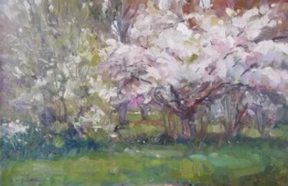 First Blossoms Original landscape painting by Irish artist Norman Teeling. Fine art for any room in your home for sale in online gallery