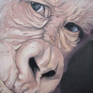 Original painting of an ape. Large piece of art work. Stunning piece of art for your home for sale in online gallery