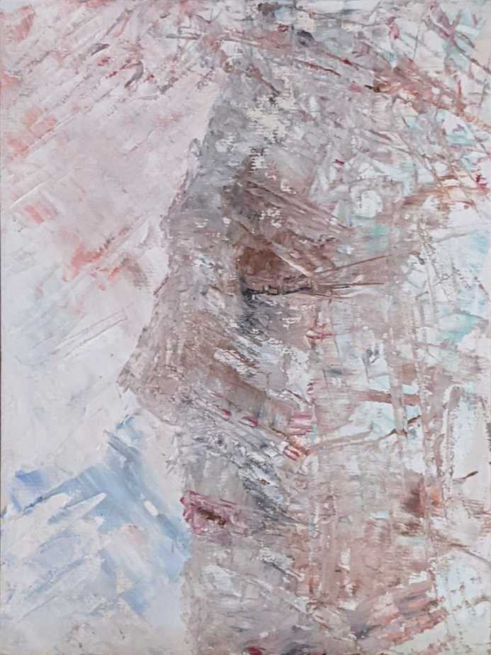 Abstract painting of a face