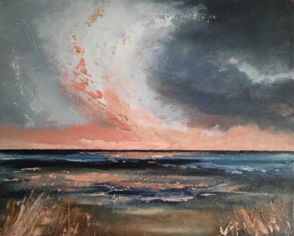 Dramatic Seacape Painting for sale - A New Dawn by Gaëlle Robert