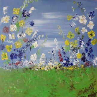 Original abstract floral painting for sale in online gallery by Irish artist. Browse and shop a huge variety of art for your home here