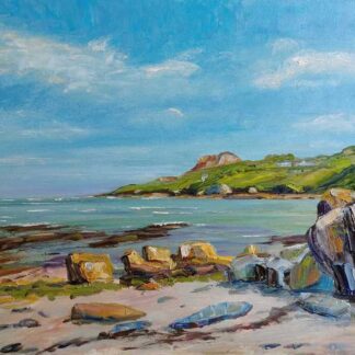 Original Irish art by Irish artist John Maguire. Painting of Howth Co.Dublin. Stunning seascape art for your home or gift idea