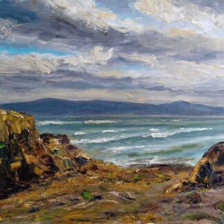 Original Irish art by Irish artist John Maguire. Painting of Howth Co.Dublin. Stunning seascape art for your home or gift idea