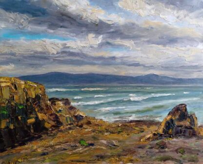 Original Irish art by Irish artist John Maguire. Painting of Howth Co.Dublin. Stunning seascape art for your home or gift idea