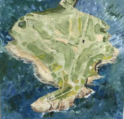 Original painting of Old Head Golf Links Kinsale. Irish art by Irish artist. Browse a large selection of art for sale here