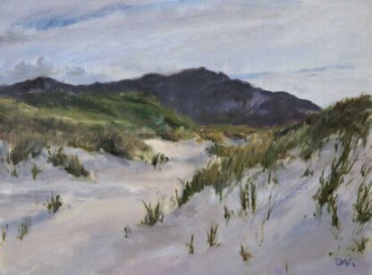 Original Irish art for sale by Irish artist. Painting of the sand dunes at Maghera beach, Co.Donegal. Stunning art for your home