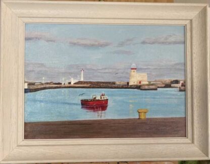 Fishing at howth Original seascape painting of Howth Co.Dublin. Irish art by Irish artist for sale in online gallery. Stunning affordable art for your home