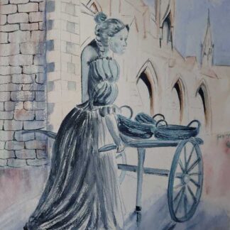 Original Irish art by Irish artist. Painting of Molly Malone. Browse a large variety of Irish art here, paintings for sale