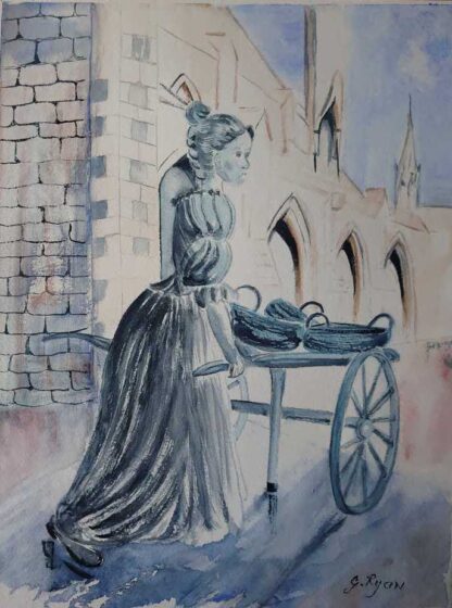 Original Irish art by Irish artist. Painting of Molly Malone. Browse a large variety of Irish art here, paintings for sale