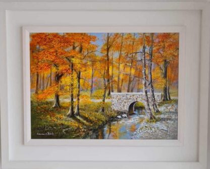 Stunning Autumnal painting for sale in online gallery. Original art for your home, gift ideas for someone special for any occasion