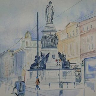 Original Irish art by Irish artist. Painting of O'Connell St in Dublin. Browse a large variety of Irish art here, paintings for sale