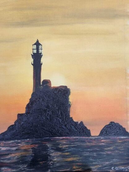 Original painting of Fastnet Lighthouse for sale by Irish artist in online gallery. Browse a large selection of art for sale here