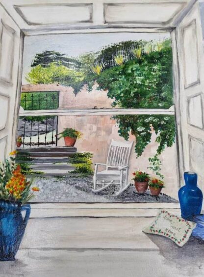 View from a Window Paintings for sale in online gallery. Gift ideas, art for your home, original art, Irish artist, Christmas shopping, the gift that lasts