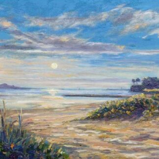 Original painting of Howth Co.Dublin at sunrise. Stunningly beautiful Irish art by IRish artist. Art for the home, gift ideas