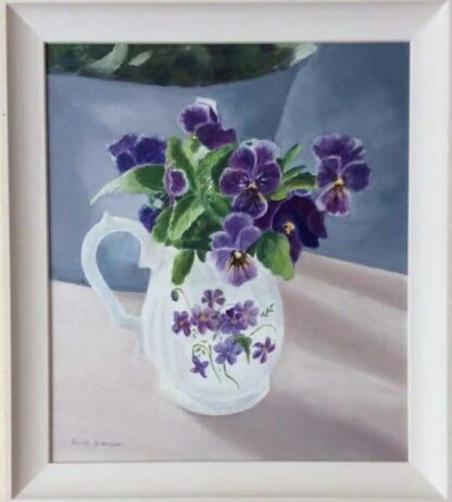 Original floral painting for sale in online gallery by Irish artist. Would make a lovely gift idea and would suit any room