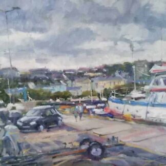 Original painting of Howth Harbour by Irish artist Norman Teeling. Irish art for your home, gift ideas, collectors items