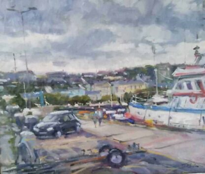 Original painting of Howth Harbour by Irish artist Norman Teeling. Irish art for your home, gift ideas, collectors items