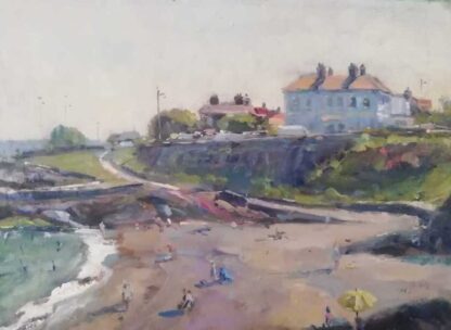 Painting of Greystones Beach by artist Norman Teeling