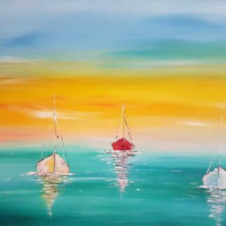 Original seascape painting for sale in online gallery. Stunning bright and uplifting art for your home, gift ideas