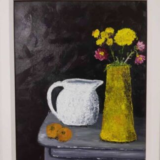 Original still life painting for sale in online gallery. Art for the home, framed and ready to hang. Irish artist