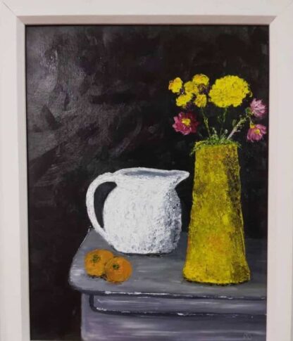 Original still life painting for sale in online gallery. Art for the home, framed and ready to hang. Irish artist