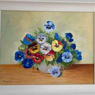 Original floral painting for sale in online gallery. Gift ideas for loved ones who are difficult to buy for. Surprise them with art