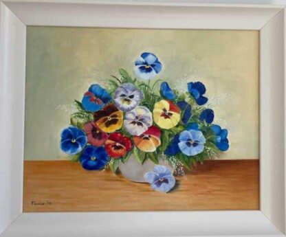 Original floral painting for sale in online gallery. Gift ideas for loved ones who are difficult to buy for. Surprise them with art