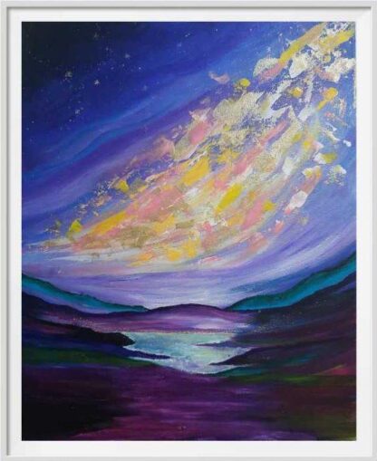 Original art for sale in online gallery. Abstract, seascape, landscape painting. Beautiful calm and mesmerizing art to study