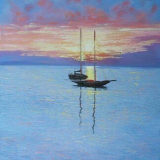 Stunning painting of a sailing boats. Original art for your home. Gift ideas, homemade gifts for loved ones