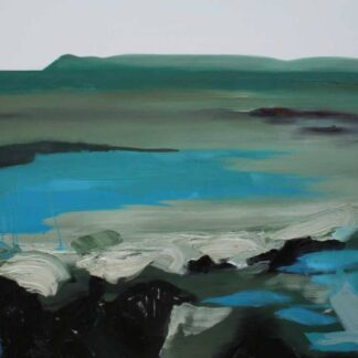 The landscape shows Clonea Strand in Ireland, peaceful but also wild Irish nature. Irish art for sale in online gallery