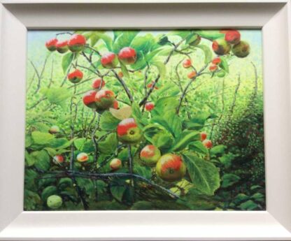 Original painting of an apple tree by Irish artist. Art for the home, gift ideas for parents, siblings, families