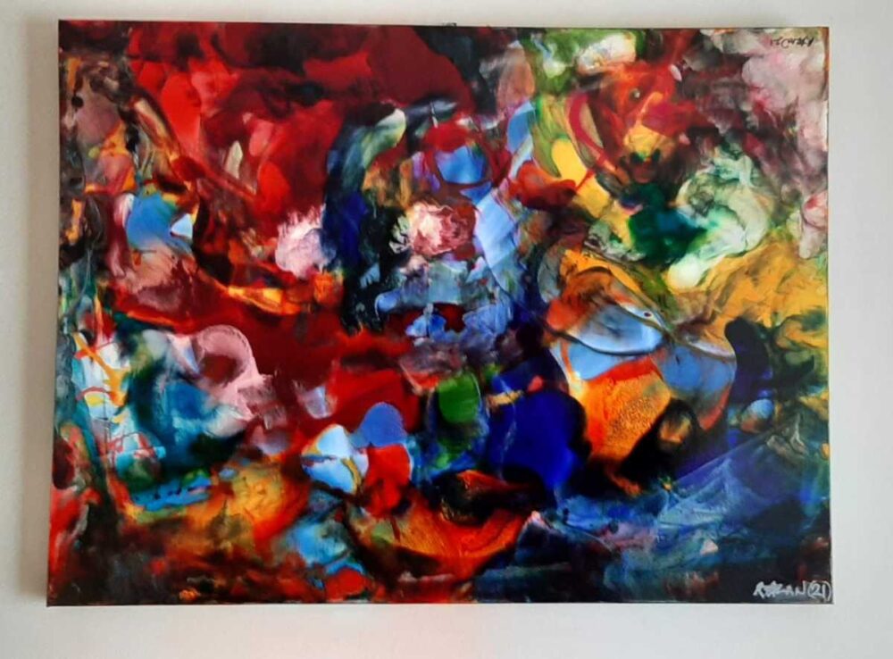 Large abstract Inversion illusion painting