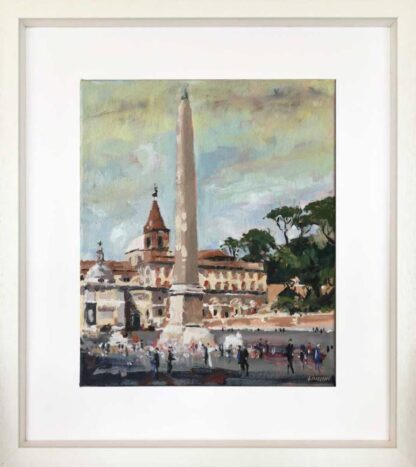 Original architectural landscape painting for sale in online gallery. Gift ideas, art for the home framed and ready to hang