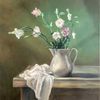 Original oil painting of flowers in a jug for sale. Online gallery with a huge variety of Irish art to suit every taste and budget