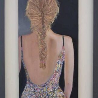 Original painting of a girl ready for her debs for sale in online gallery. Wonderful gift idea for sisters, nieces, daughters off to the debs