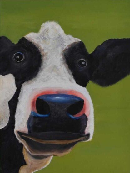 Original painting of a cow for sale in online gallery by Irish artist. Gift ideas for cow or farm lovers with free delivery in Ireland