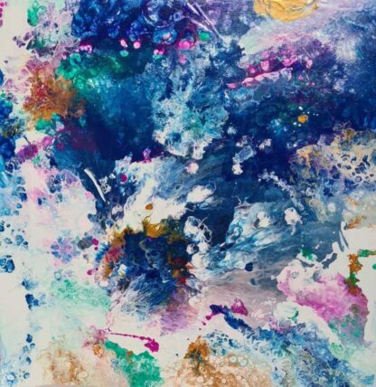 Abstract Fluid Art Painting Colour Brust