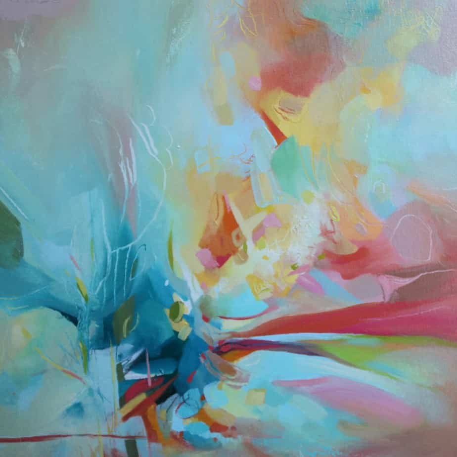 Original Irish Abstract Painting of Landscape Oil on Canvas