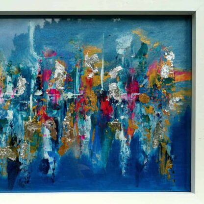 Miguel a colourful abstract painting framed ready to hang