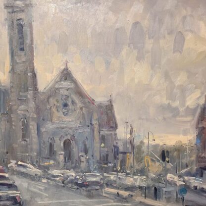 Original Irish Painting of Howth Abbey by Irish artist Norman Teeling