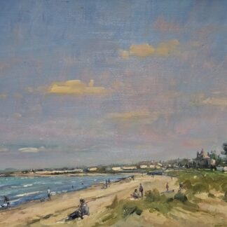 Malahide Beach- Seascape painting of Malahide beach by Irish artist Norman Teeling