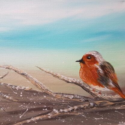 Painting of a robin - check out our range of bird painting for sale on Ireland's online art gallery art4you.ie