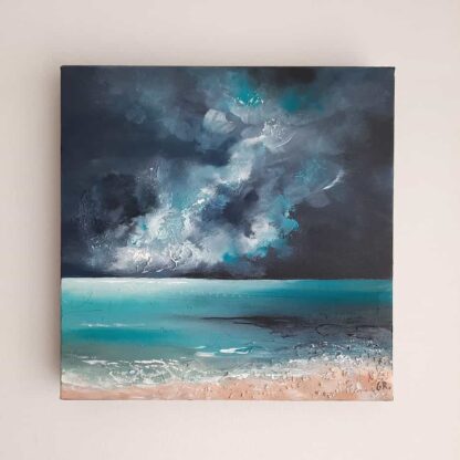 Blue Kisses - Irish Seascape Painting - Original painting of abstract seascape - Acrylic on deep-edge canvas. Buy now on art4you.ie gallery