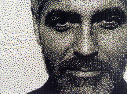 Painting of George Clooney - Created with over 30,000 beads in resin by artist Brian O'Donovan. Check out more of his paintings for sale