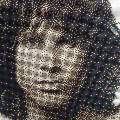 Painting of Jim Morrison for sale. Created using over 30,000 beads in resin.