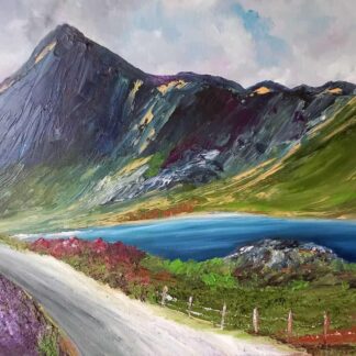 The Mountain Valley - Original Irish Landscape painting - oil painting of a mountain valley in Mayo for sale