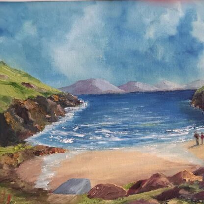 Original oil painting of Keem Bay in Mayo