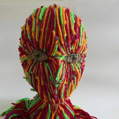 Overwhelmed is a 26CM size sculpture made with yarn and styrofoam. Check out our selection of sculptures for sale by Irish artists